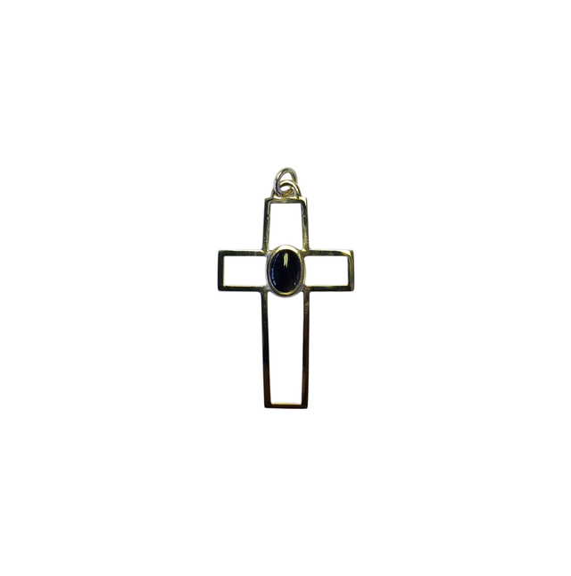 Grace Iolite Cross Pendant